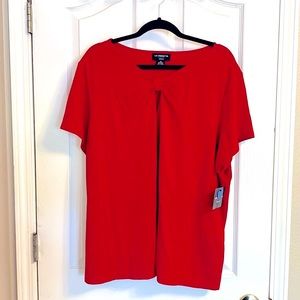 New NWT Liz Claiborne Career Woman red top 2X
